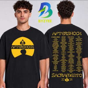 Aftershock Festival 2026 Merch In Sacramento CA On October 1 4 2026 Tang Lineup Two Sided Unisex T Shirt
