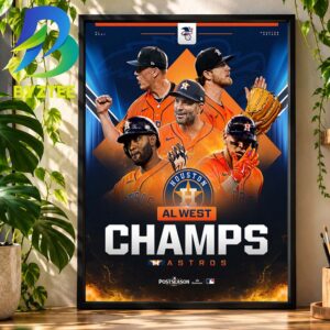 Astros Houston AL West Postseason Champions 2026 Home Decor Poster Canvas