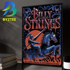 Billy Strings Denver CO Event Poster Ball Arena In Denver CO On September 18 19 2026 Home Decor Poster Canvas
