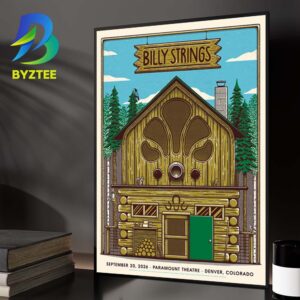 Billy Strings Denver Colorado Event Paramount Theatre In Denver Colorado On September 20 2026 Home Decor Poster Canvas