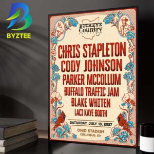 Chris Stapleton Columbus OH Event Poster At Ohio Stadium In Columbus OH On July 10 2027 Home Decor Poster Canvas