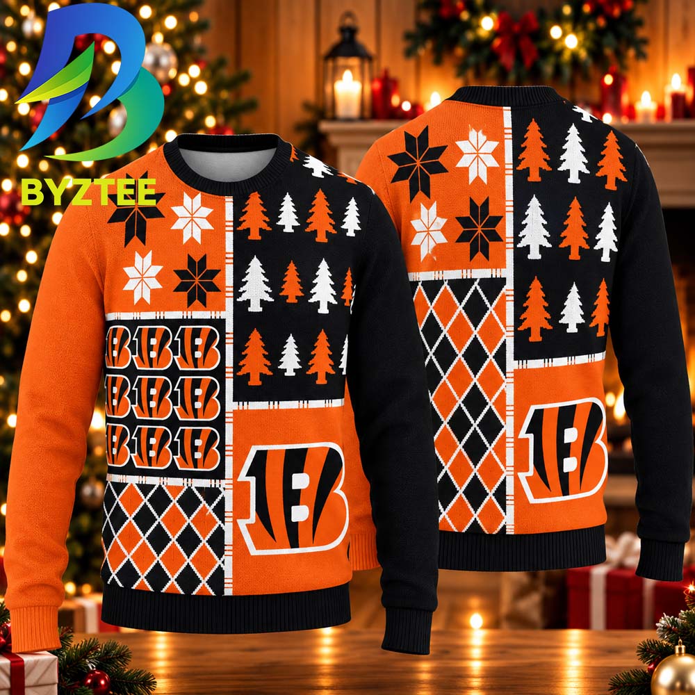 Cincinnati Bengals Busy Block Best Gift For Fan 2026 Ugly Christmas Sweater Cincinnati Bengals Busy Block Best Gift For Fan 2026 Ugly Christmas Sweater