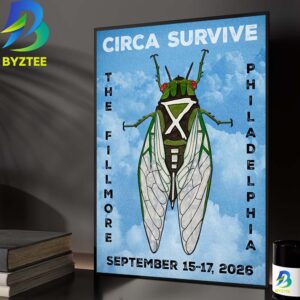 Circa Survive Event Poster Philadelphia At The Fillmore In Philadelphia PA On September 15 17 2026 Home Decor Poster Canvas
