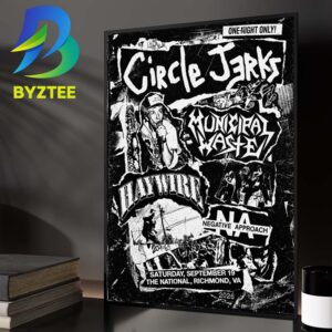 Circle Jerks Richmond VA Event Poster The National In Richmond VA On September 19 2026 Home Decor Poster Canvas
