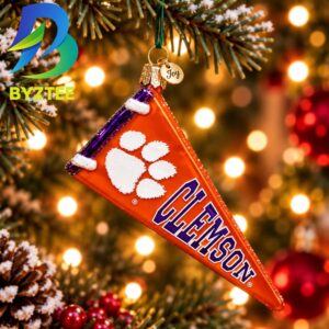 Clemson Pennant NCAA Gifts For Fan Christmas Tree Decorations Ornament