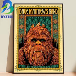 Dave Matthews Band George WA Event Poster Night 2 At The Gorge Amphitheatre In George WA On September 5 2026 Home Decor Poster Canvas