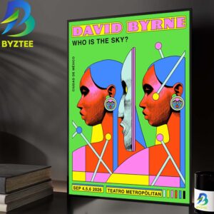 David Byrne Mexico Event Poster At Teatro Metropolitan On Sep 4 5 6 2026 Home Decor Poster Canvas