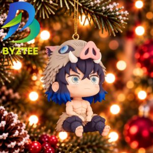 Demon Slayer Hashibira Inosuke Chibi Gift For Fan Christmas Tree Decorations Ornament