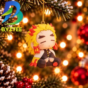 Demon Slayer Rengoku Kyojuro Chibi Best Gift For Fan Christmas Tree Decorations Ornament
