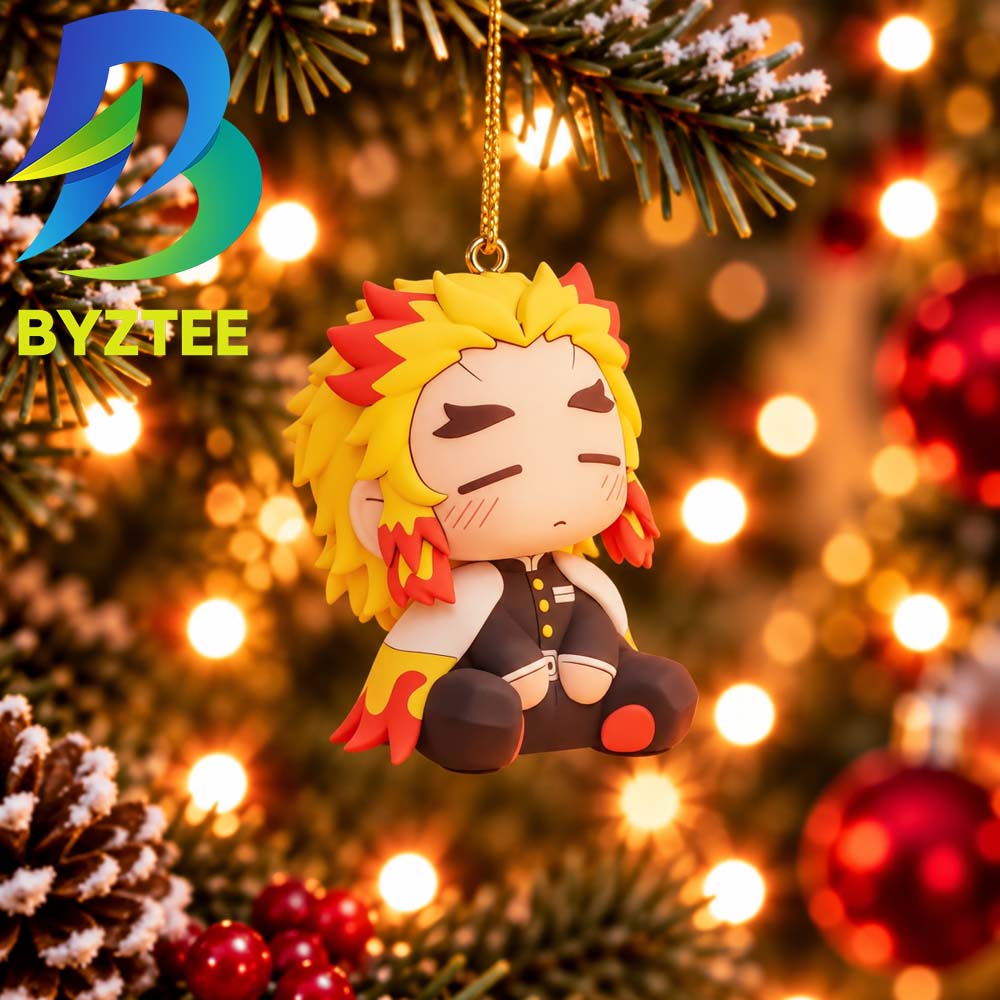 Demon Slayer Rengoku Kyojuro Chibi Best Gift For Fan Christmas Tree Decorations Ornament Demon Slayer Rengoku Kyojuro Chibi Best Gift For Fan Christmas Tree Decorations Ornament