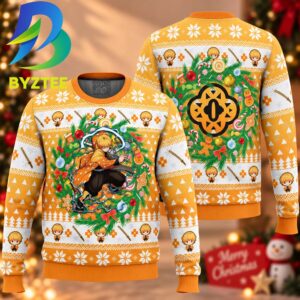 Demon Slayer Zenitsu Agatsuma Best Gift For Families Ugly Christmas Sweater