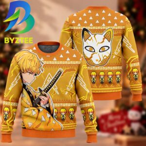 Demon Slayer Zenitsu Agatsuma V2 Best Gift For Families Ugly Christmas Sweater