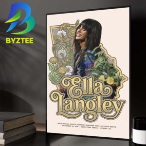 Ella Langley Athens GA Event Poster At Akins Ford Arena In Athens GA With Kameron Marlowe And Laci Kaye Booth On September 18 2026 Home Decor Poster Canvas