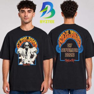 Elton John Exlusive Event Tee At Rock In Rio Festival 2026 In Rio De Janeiro Brazil On September 7 2026 Two Sided Unisex T Shirt