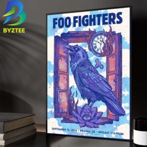 Foo Fighters Regina SK Event Poster At Mosaic Stadium In Regina SK On September 15 2026 Home Decor Poster Canvas