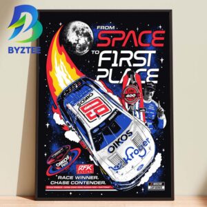 From Space To First Place Ryan Preece Coke Zero Sugar 400 Win Home Decor Poster Canvas