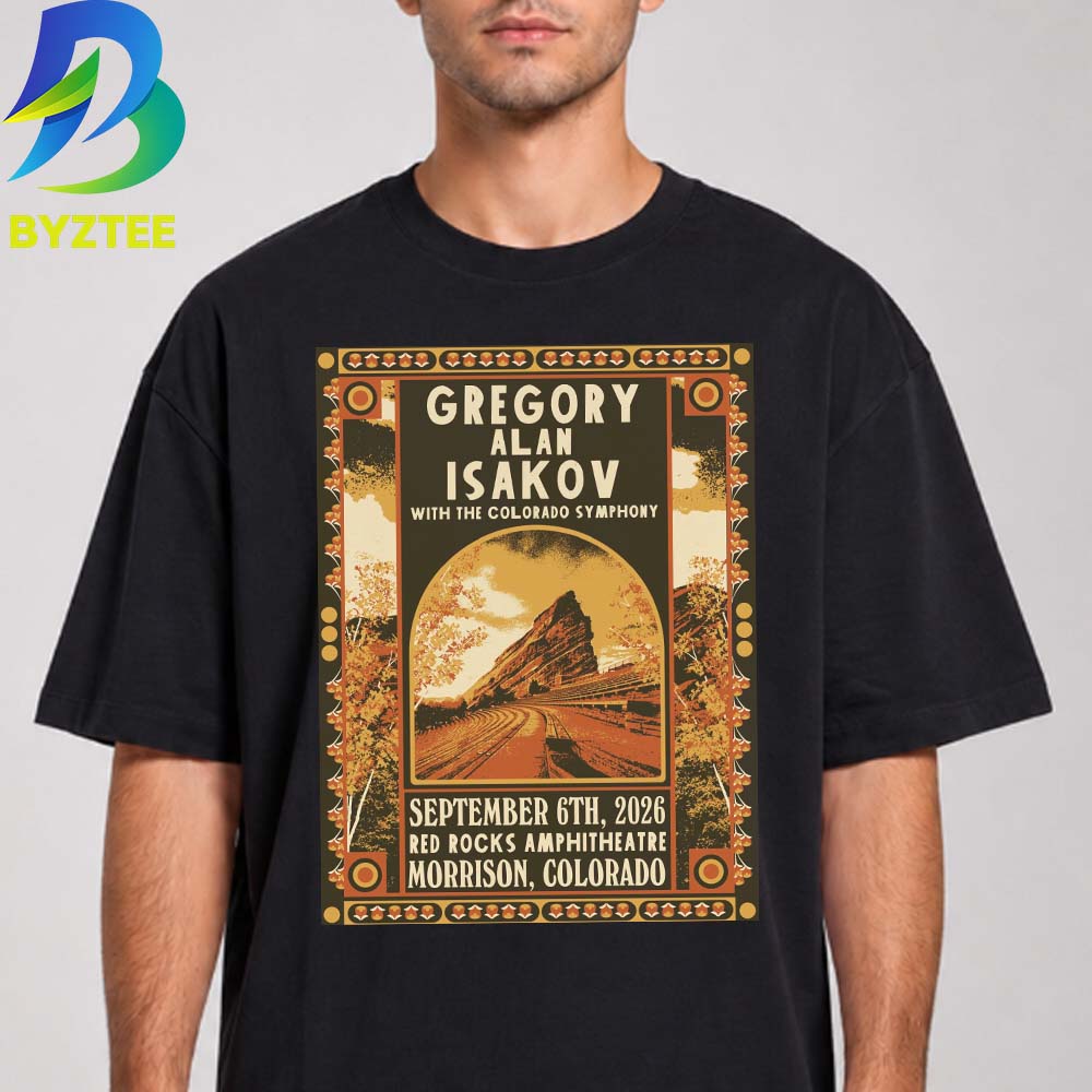 Gregory Alan Isakov With The Colorado Symphony Morrison Colorado Event Tee At Red Rocks Amphitheatre In Morrison Colorado On September 6 2026 Unisex T Shirt