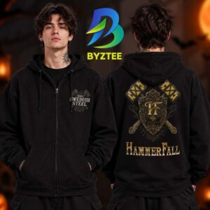 HammerFall Merch Collection 100 Swedish Steel 2026 Zip Hoodie