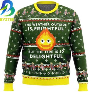 Howl’s Moving Castle Calcifer Fire Is So Delightful Ugly Christmas Sweater
