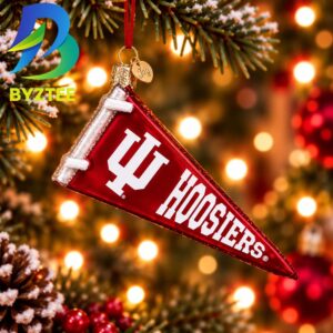Indiana Pennant NCAA Gifts For Fan Christmas Tree Decorations Ornament