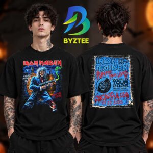 Iron Maiden Merch Chicago IL Event Tee At Credit Union 1 Amphitheatre In Chicago IL World Tour 2026 Two Sided Unisex T Shirt