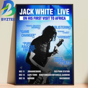 Jack White Official Will Perform On His First Visit To Africa Jack White Live Tour On December 2026 Home Decor Poster Canvas