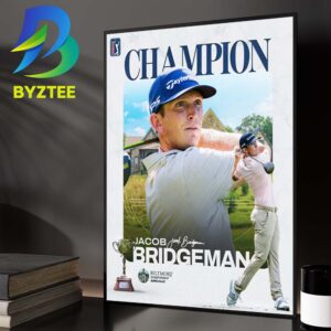 Jacob Bridgeman Champion Shoots A Final Round 61 Second Career Victory Home Decor Poster Canvas