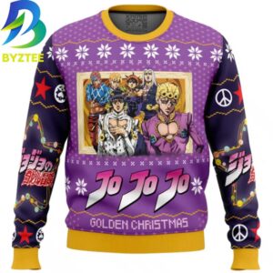 Jojo’s Bizarre Adventure Golden Christmas Ugly Christmas Sweater