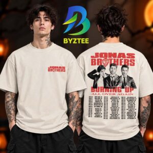 Jonas Brothers Merch Collection Burning Up Tour 2026 Two Sided Unisex T Shirt