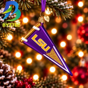 LSU Pennant NCAA Gifts For Fan Christmas Tree Decorations Ornament