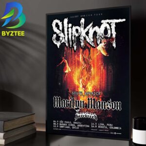 Marilyn Manson With Slipknot Tour Dates South America 2027 Home Decor Poster Canvas
