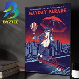 Mayday Parade Pittsburgh PA Event Poster At Four Chord Festival In Pittsburgh PA On September 26 2026 Home Decor Poster Canvas