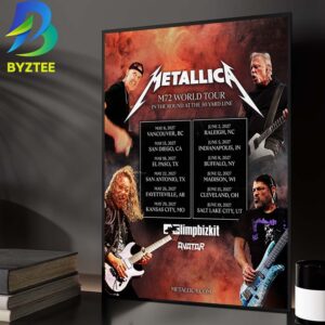 Metallica M72 World Tour Dates North America 2027 Home Decor Poster Canvas