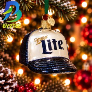 Miller Lite Baseball Cap NCAA Gifts For Fan Christmas Tree Decorations Ornament