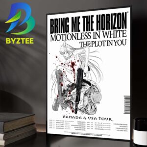 Motionless In White Canada And USA Tour Dates 2026 With Bring Me The Horizon And The Plot In You Home Decor Poster Canvas