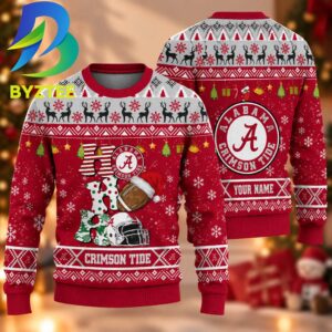 NCAA Alabama Crimson Tide HO HO HO Gift For Christmas Ugly Christmas Sweater