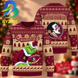 NCAA Florida State Seminoles Grinch Gift For Fan Ugly Christmas Sweater