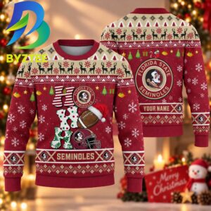 NCAA Florida State Seminoles HO HO HO Gift For Christmas Ugly Christmas Sweater