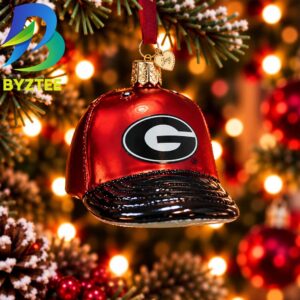 NCAA Georgia Baseball Cap Xmas Gifts Christmas Decorations Ornament