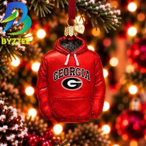 NCAA Georgia Hoodie Xmas Christmas Tree Decorations Ornament