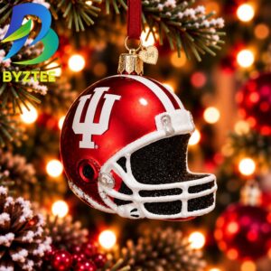 NCAA Indiana Football Helmet Xmas Gifts Christmas Decorations Ornament