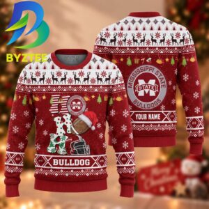 NCAA Mississippi State Bulldogs HO HO HO Gift For Fan Ugly Christmas Sweater