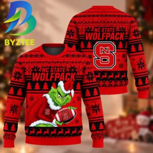 NCAA NC State Wolfpack Grinch Gift For Fan Ugly Christmas Sweater