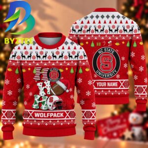 NCAA NC State Wolfpack HO HO HO Gift For Fan Ugly Christmas Sweater