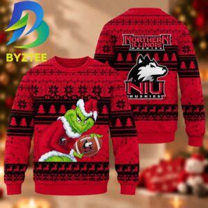 NCAA Northern Illinois Huskies Grinch Gift For Fan Ugly Christmas Sweater