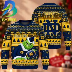 NCAA Notre Dame Fighting Irish Grinch Gift For Fan Ugly Christmas Sweater