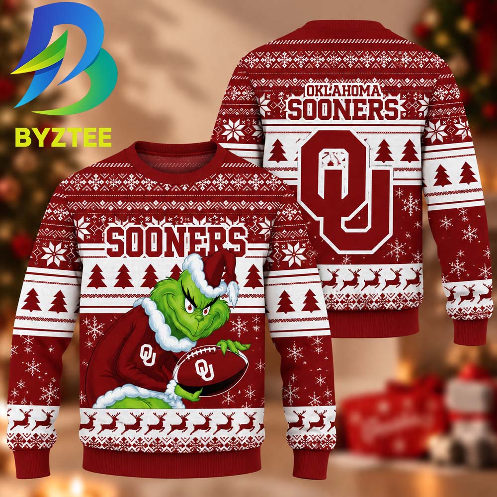 NCAA Oklahoma Sooners Grinch Christmas Gift For Families Ugly Christmas Sweater NCAA Oklahoma Sooners Grinch Christmas Gift For Families Ugly Christmas Sweater