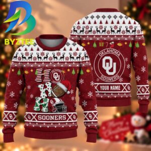 NCAA Oklahoma Sooners HO HO HO Gift For Fan Ugly Christmas Sweater