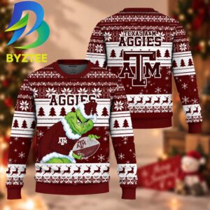 NCAA Texas A M Aggies Grinch Gift For Fan Ugly Christmas Sweater