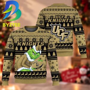 NCAA UCF Knights Grinch Best Gift For Families Ugly Christmas Sweater